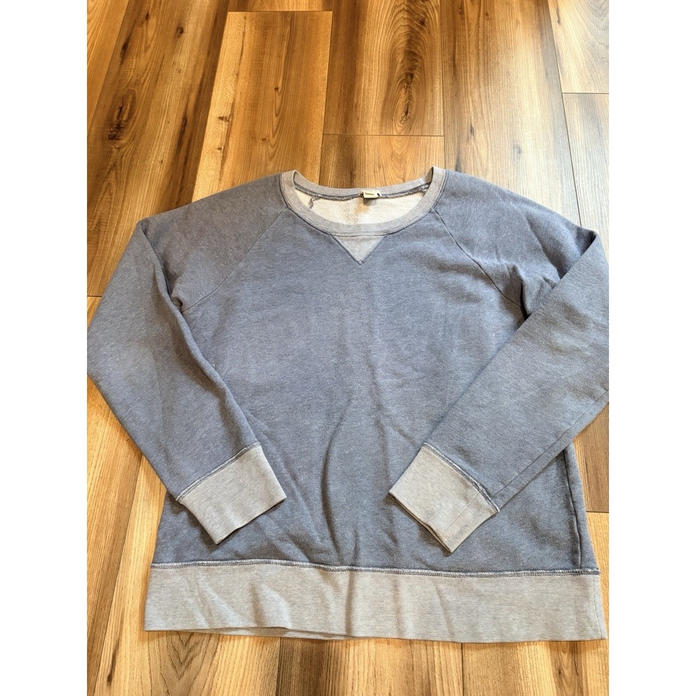 J Crew Cotton Sweatshirt Women's Medium Weekend Comfy Blue Soft Lounge Wear